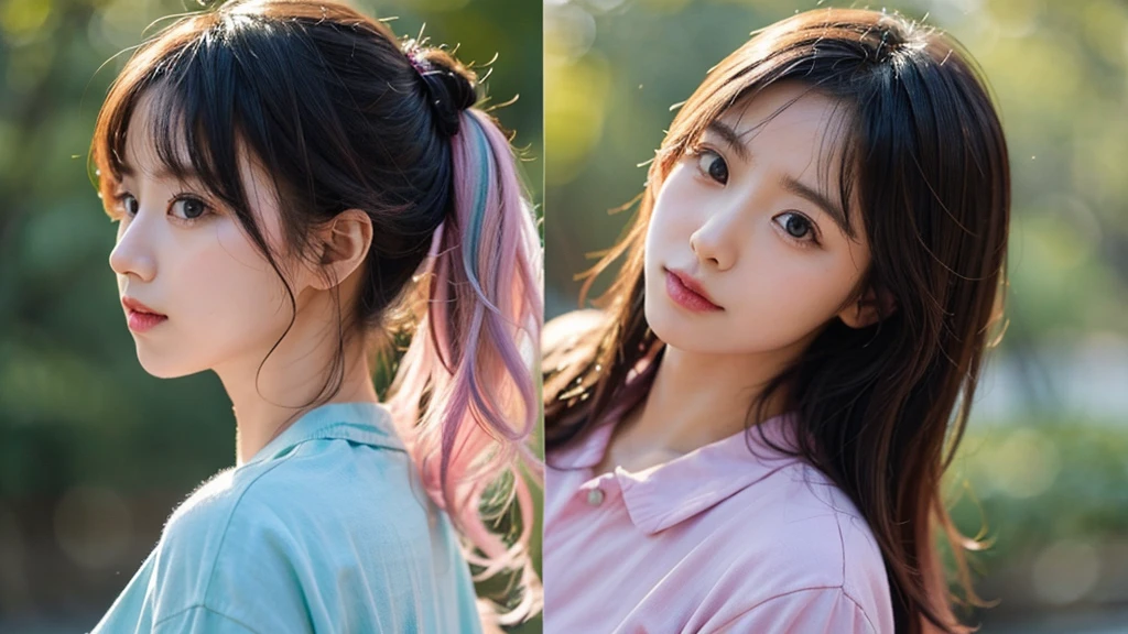 pastel colour、Background only、Gradation、1 female