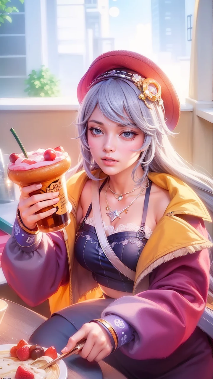 a close up of a person holding a tits, masculine female, masterpiece, ((perfect eyes)) best quality, (semirealism:1.9), beautiful lighting, (extremely detailed CG unity 4k fhd wallpaper), High Detail, Sharp focus, dramatic outdoors, 1 girl ,19 years old, light purpel eyes, 8k, ultra hd, ultra detailed texture, hyper realistic, masterpiece, detailed texture, detailed face, detailed skin, detailed lighting, (photorealistic:1.5), best quality, beautiful lighting, cinematic lighting, professional lighting, ultra highres, realistic, detailed hair, real hair, high quality, (realskin:1.5), extremely detailed, finely detail, ultra-detailed, glare, big tits, big breats, naked