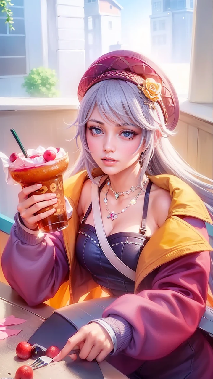 a close up of a person holding a tits, masculine female, masterpiece, ((perfect eyes)) best quality, (semirealism:1.9), beautiful lighting, (extremely detailed CG unity 4k fhd wallpaper), High Detail, Sharp focus, dramatic outdoors, 1 girl ,19 years old, light purpel eyes, 8k, ultra hd, ultra detailed texture, hyper realistic, masterpiece, detailed texture, detailed face, detailed skin, detailed lighting, (photorealistic:1.5), best quality, beautiful lighting, cinematic lighting, professional lighting, ultra highres, realistic, detailed hair, real hair, high quality, (realskin:1.5), extremely detailed, finely detail, ultra-detailed, glare, big tits, big breats, naked