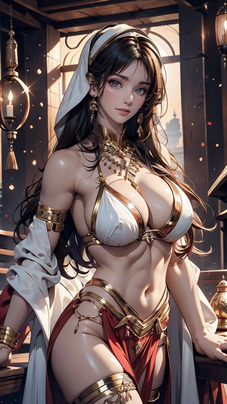 24-year-old Arab woman、Arabian Nights、Sexy proportions、Sexy costume、Too much exposed skin