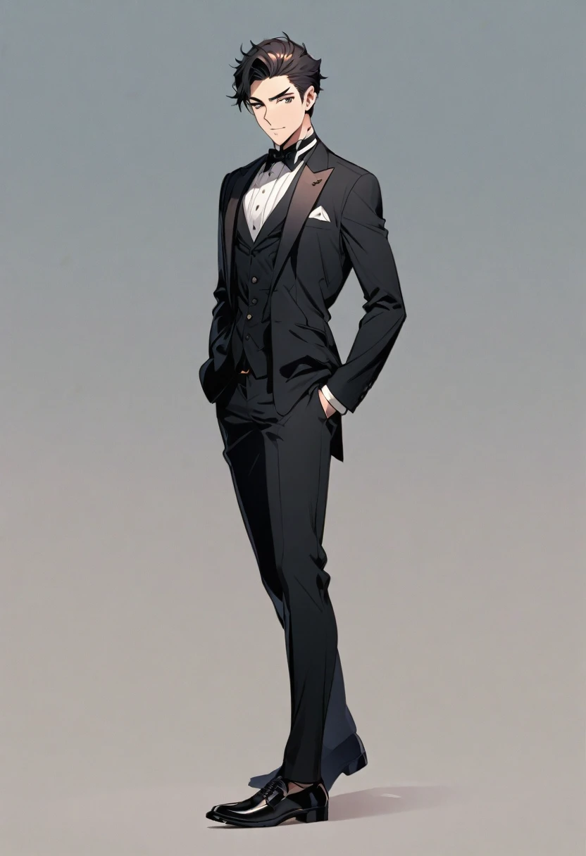 Cute handsome man standing full length