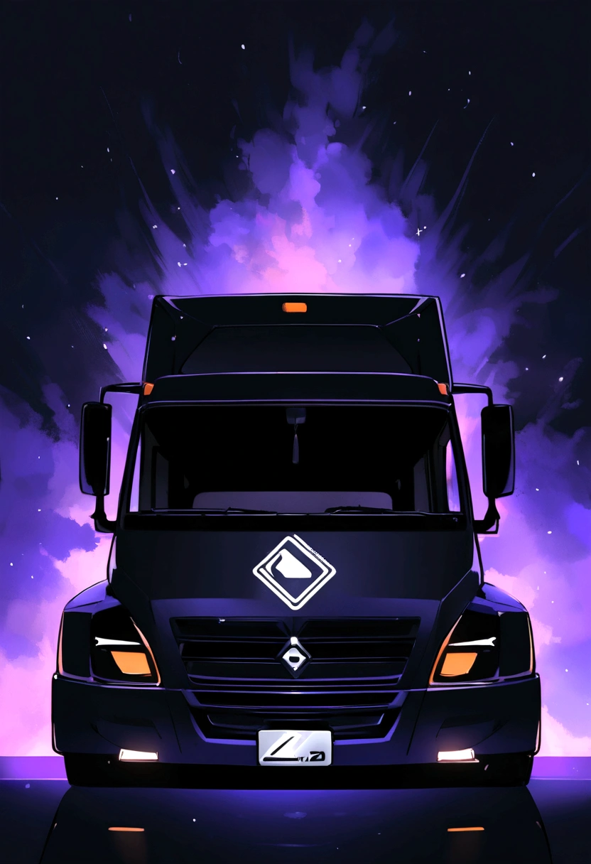 truck 2d logo, minimalis