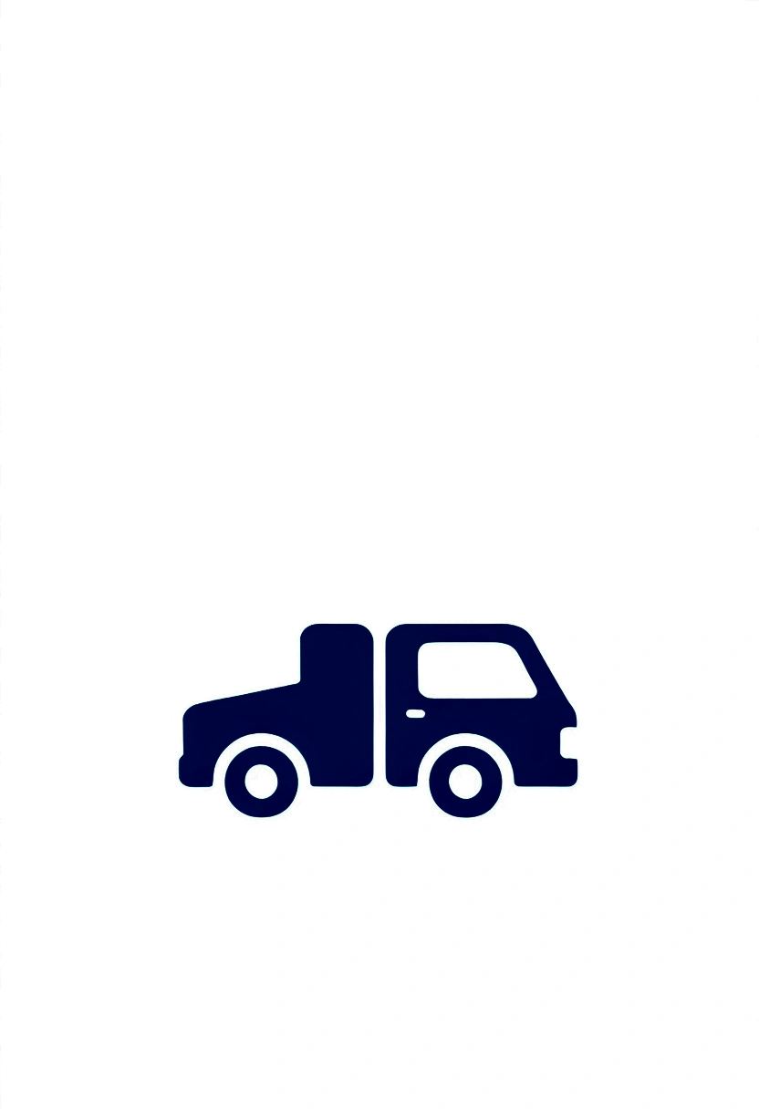 truck 2d logo, minimalis