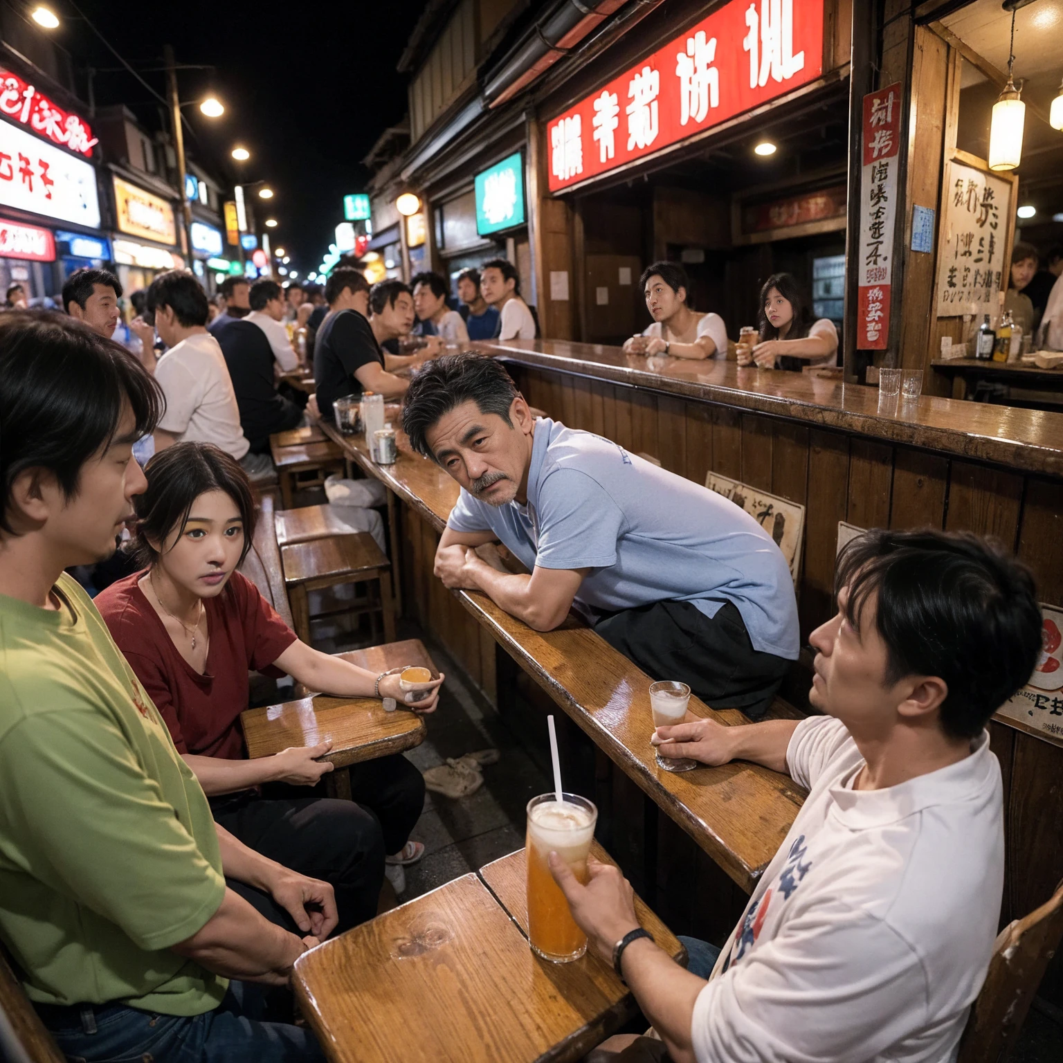 drinking party, banquet, beer bottle, Upper body naked, Lower body naked, Izakaya, chugging, Yay yay, Japanese, Male idols, Young people