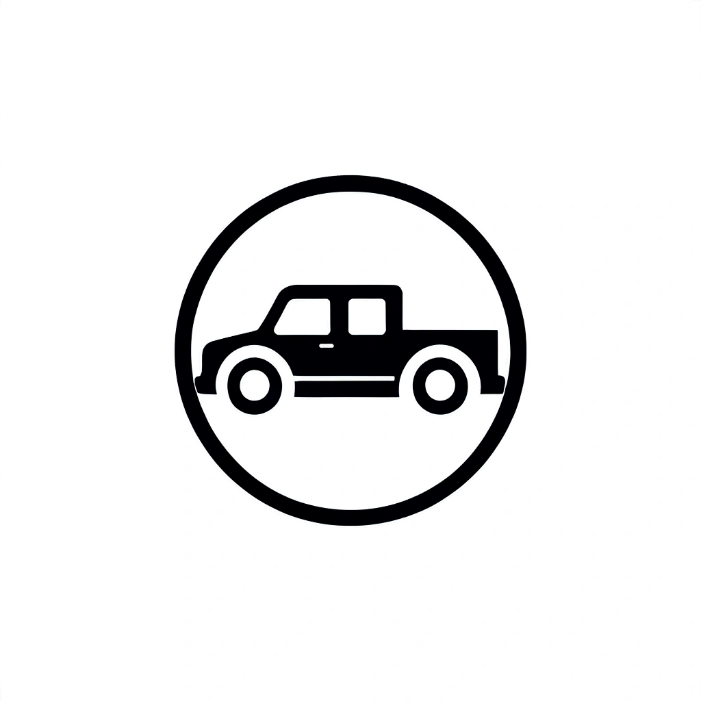 truck 2d logo, minimalis