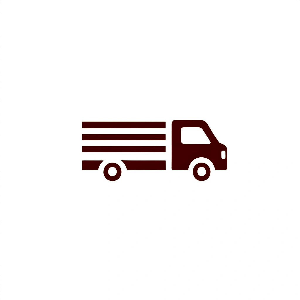 truck 2d logo, minimalis