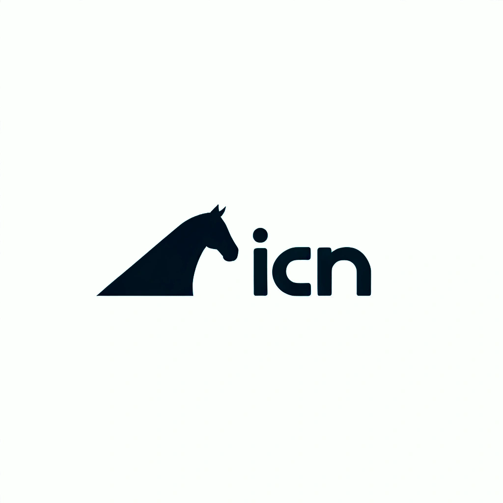 horse 2d logo, minimalis