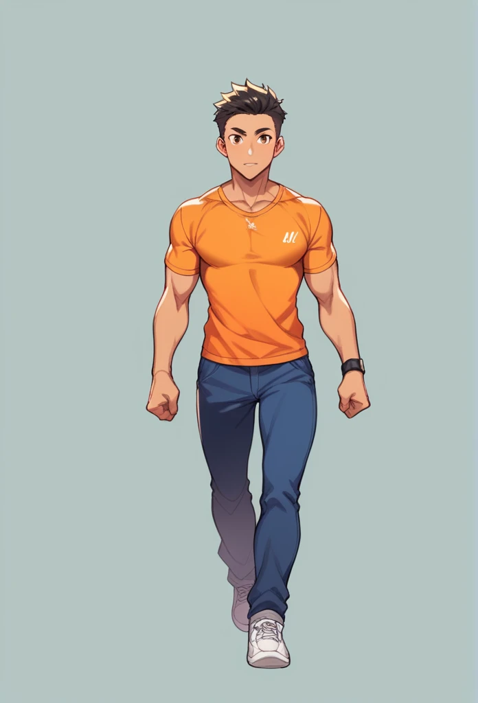 Running shirt and pants, amazing aura