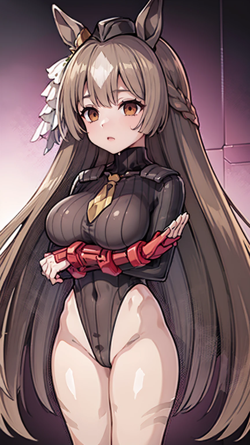 1 Girl,Browsing Caution,(((Large Machine-Made Choker))), expensive,Huge breasts, clavicle,Absurd, brainwashing,Hollow Eyes, ((Expressionless,Emotional erasure)),whole body像,((stand up, still)), (expensiveest quality、4K、8K、High resolution、Must have:1.2)、Very detailed、(reality、reality的です.、reality的:1.37)、Ticker、Hyper HD、Studio Lighting、Ultra High Definition Paint、Sharp focus、Physically Based Rendering、Attention to detail、Professional specifications、Vibrancy and color、Blurred、Sports portrait、landscape、Horror Style、Anime Big 、sf、photograph、Concept Artist、Five Fingers, Perfect body, {{{masterpiece}}}, {{{expensiveest quality}}}, {{Very detailed}}, {shape}, {{Very delicate and beautiful}},Improved cost performance、All Roles、Canon 5D MK4でphotograph、photograph, whole body、White Background、Expressionless、Straight eyebrows、Expressionless、Straight eyebrows、Expressionless、Hypnosis App、Stand still、@_@、Expressionless、brainwashing、Hypnosis、please lower your arms、please lower your arms、please lower your arms、Drooling、Drooling、Drooling、Night Classroom、Black latex tight suit、salute、Expressionless、Emotional erasure、Drooling、whole body、Horse Girl、Horse ears