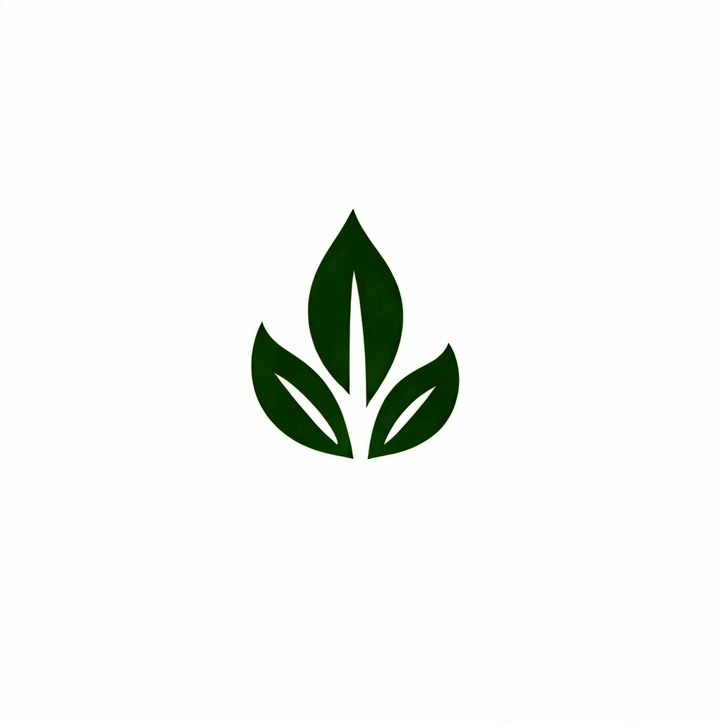 leaf 2d logo, minimalis