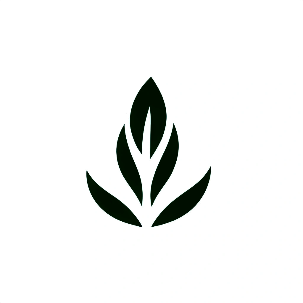 leaf 2d logo, minimalis