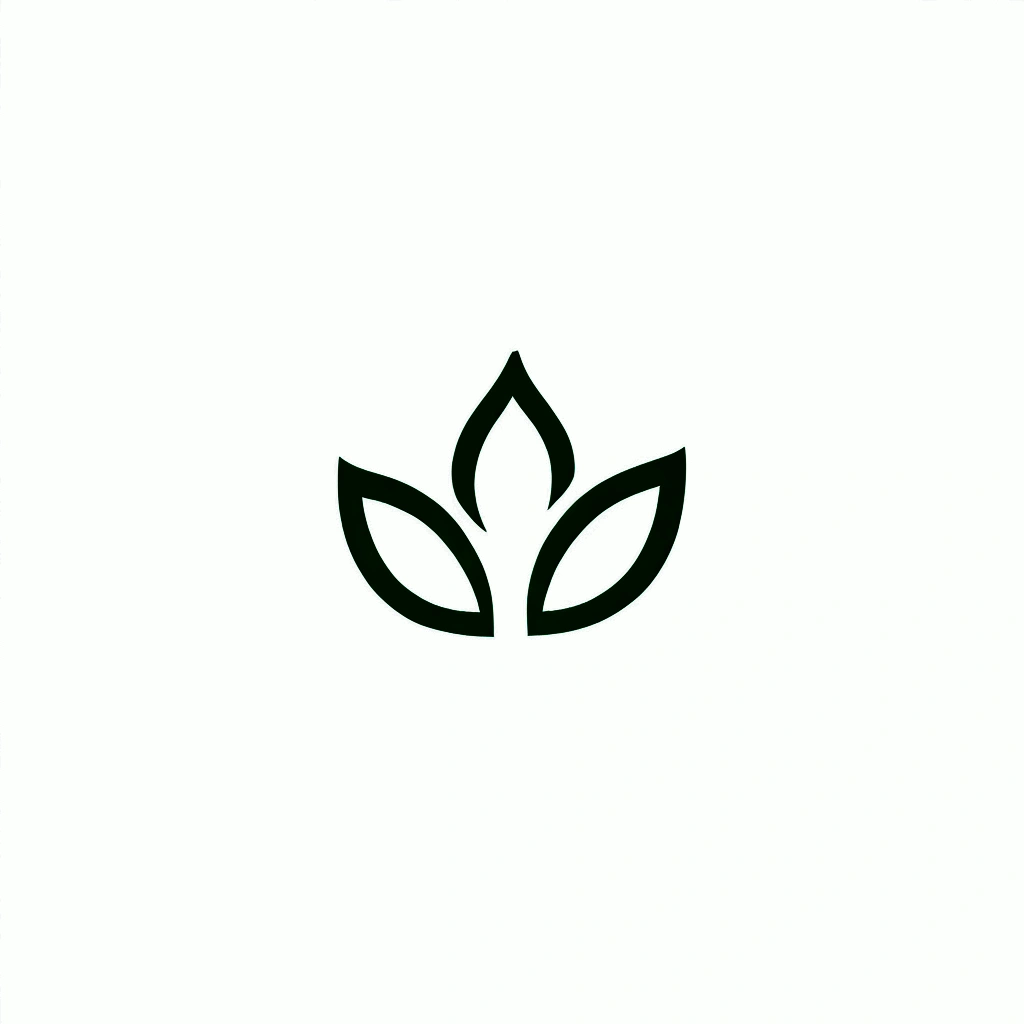 leaf 2d logo, minimalis