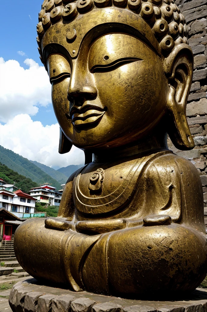 (The upper body of a huge Buddha statue:1.5,),(Buddhist temple background:1.2),,(真实感:1.4),(best qualtiy:1.0),(超高分辨率:1.0),8K,RAW photos,(tmasterpiece:0.2),ultra - detailed,