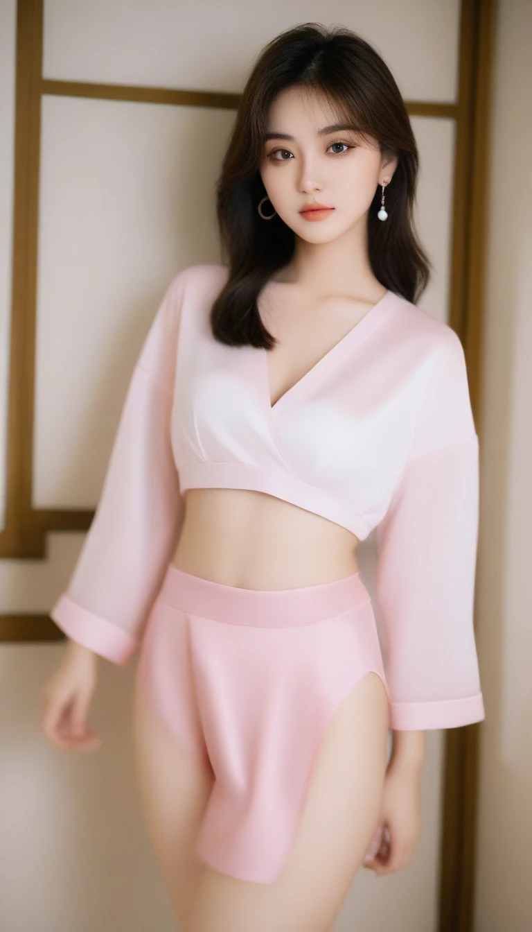 Beauty、Pussy(Surreal)、(High resolution)、(8K)、(Very detailed)、(Beautiful and detailed eyes)、(Ultra-detailed)、Detailed face、Bright lighting、Professional Lighting、pants、Butt、Panties