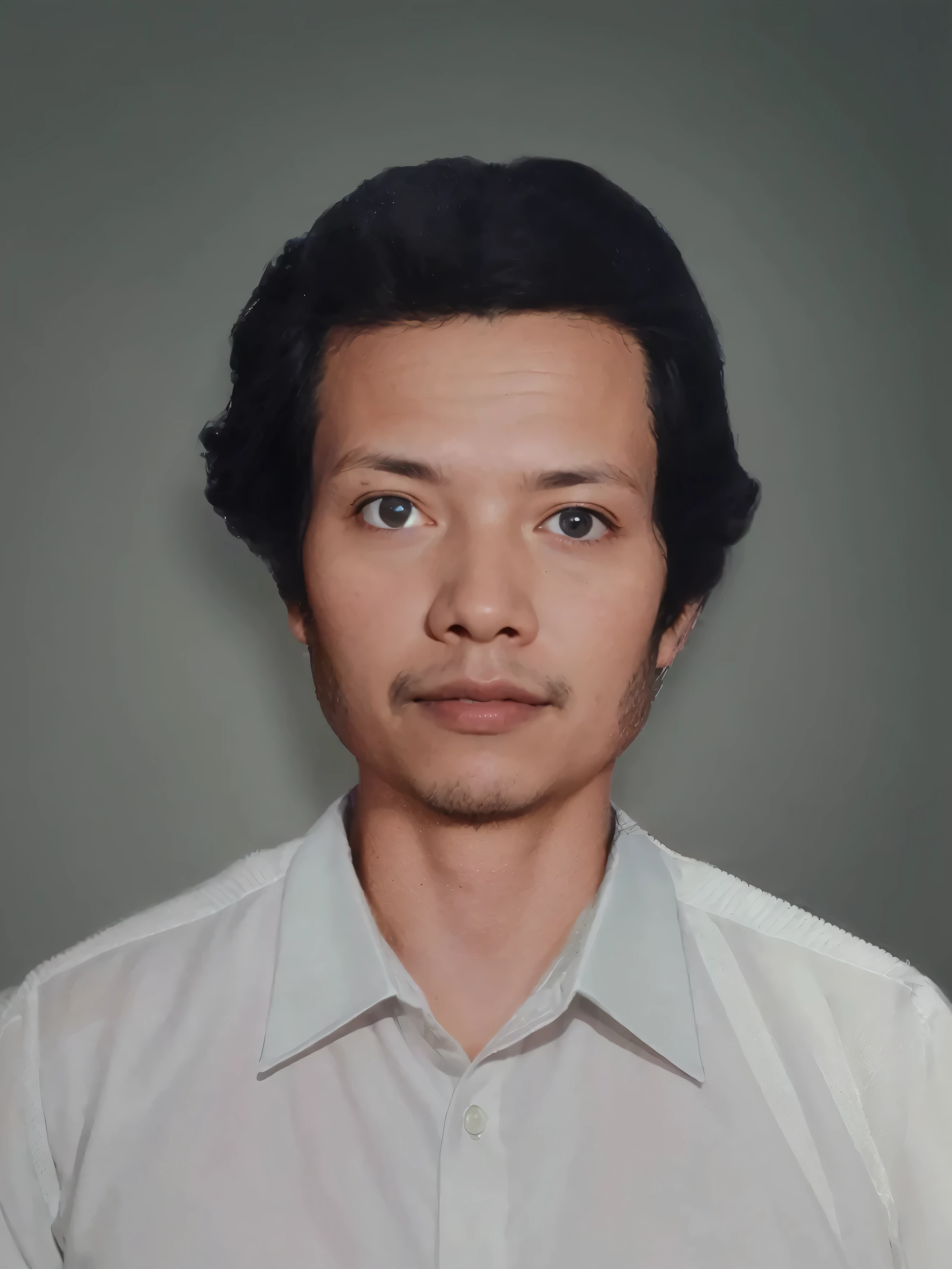 Make this photo look realistic and detailed, there is a man with a white shirt, potrait, digital art but photo, protrait, full protrait, 40 years old man, very detailed potrait, realistic portrait photo, close up potrait, profile portrait, very detailed face, very realistic face, very perfected face, very detailed clothes, very realistic clothes, very perfected clothes