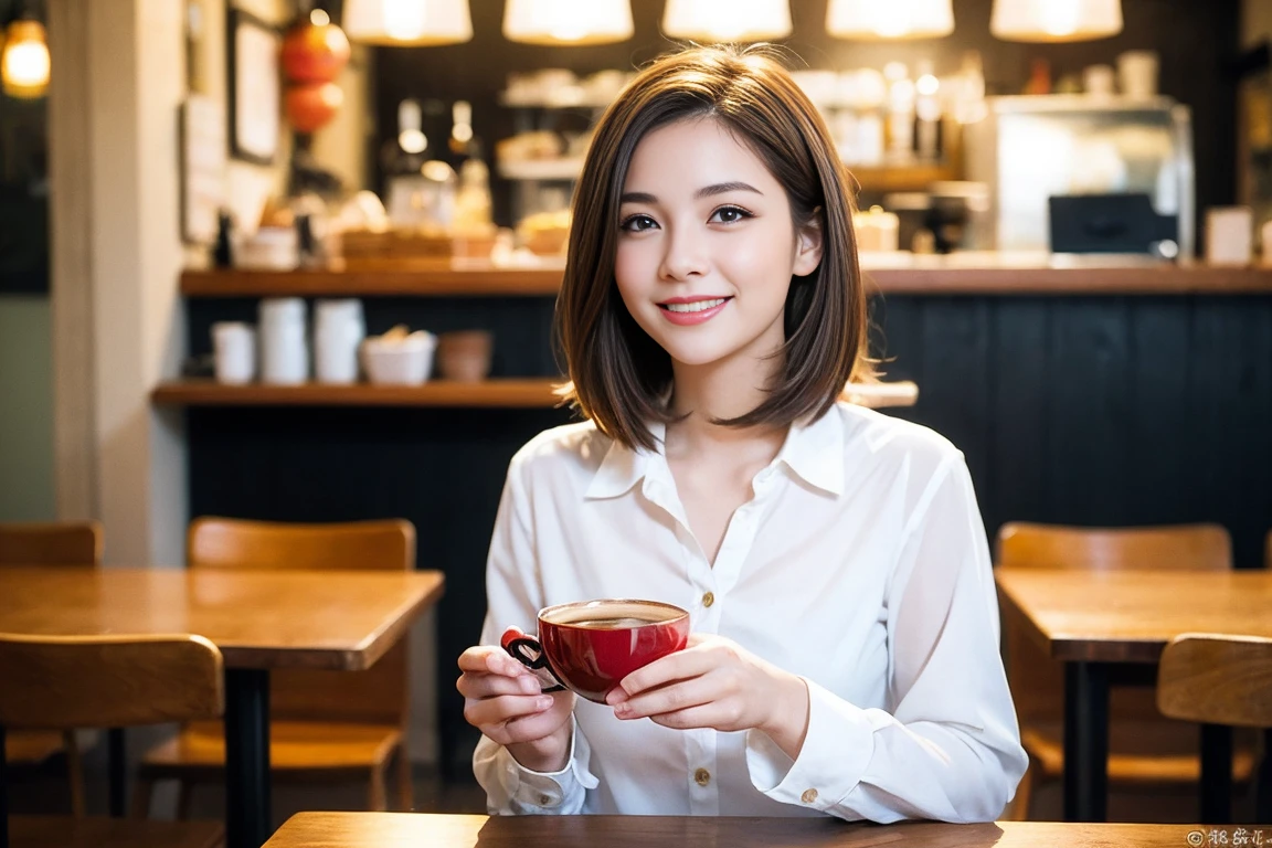 ((Highest quality、8K、masterpiece:1.3))、beauty、1 male、1 female、Couple、spouse、half、The body is slim、((Bob Hale、Straight hair:1.2)), (Realistic, Intricate details:1.2), lunch time,Pasta on the table、Put the light on your face、Amazing view of sky and clouds at daytime、A bright smile、The wonderfulness of smile、Bright image、The beauty of wine, Beautiful Face, blue eyes, The light shines on your face, Blushing, short hair,Bright Face、 (Age 25), Age 25, coffee 、Appetizers、Italian food、Brown Hair、Shortcuts、Long sleeve shirt、dress、Beautiful woman 1, (slimな顔), (The body is slim), (Brown Hair), (Shortcuts), cheeks turn a little red,Attractive beauty、Cafe, In a prominent place (From the waist up) Nova Frog Style, actress, model, Upper Body, Lunch Menu, slim, coffee placed in the center, smile, (smile: 1.15), Beautiful fine grain, Depth f/2,saturation, High Contrast, Strong light and shadow,Moist Body:1.5、3D texture、Delicate eyes、Brown Hair、The hair is very shiny、