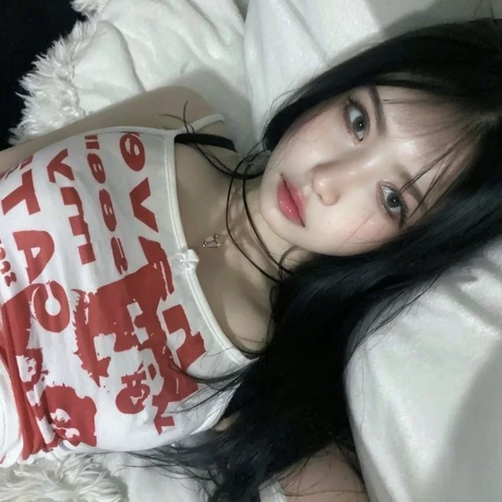 full lips, slanted eyes, big breasts