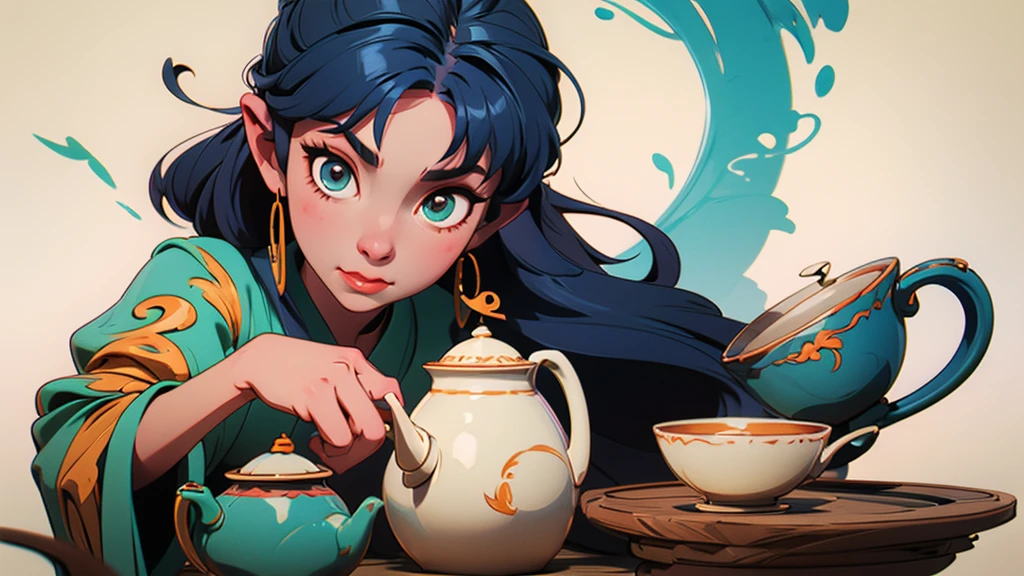 Illustration Simple lines Chinese tea making Preparing equipment Drawing a teapot, tea cup, tea leaves, กาต้มน้ำร้อน และช้อนตวง วางเรียงกันอย่างเป็นระเบียบ
การอุ่นกาน้ำชาและtea cup
วาดภาพการเทน้ำร้อนลงในกาน้ำชาและtea cup แสดงไอน้ำพวยพุ่งออกมา จากนั้นวาดภาพการเทน้ำร้อนทิ้ง
การใส่tea leaves
วาดภาพการใช้ช้อนตวงtea leavesและใส่ลงในกาน้ำชา แสดงtea leavesที่มีปริมาณพอเหมาะ
การต้มน้ำให้ได้อุณหภูมิที่เหมาะสม
วาดภาพการต้มน้ำในกาต้มน้ำร้อน พร้อมแสดงเครื่องวัดอุณหภูมิที่แสดงอุณหภูมิที่เหมาะสมสำหรับชาแต่ละประเภท (such as green tea 70-80 degrees Celsius)
การเทน้ำร้อนลงในกาน้ำชา
วาดภาพการเทน้ำร้อนลงในกาน้ำชาที่มีtea leavesอยู่ พร้อมแสดงเวลาในการสกัดที่เหมาะสมตามประเภทของชา
การเทชาออกจากกาน้ำชา
วาดภาพการเทชาออกจากกาน้ำชาลงในtea cup แสดงชาที่เต็มถ้วยและหยุดการสกัด
เพลิดเพลินกับการดื่มชา
วาดภาพคนดื่มชาด้วยความสุข พร้อมแสดงไอระเหยที่ออกมาจากtea cup และอารมณ์ที่สงบและผ่อนคลาย