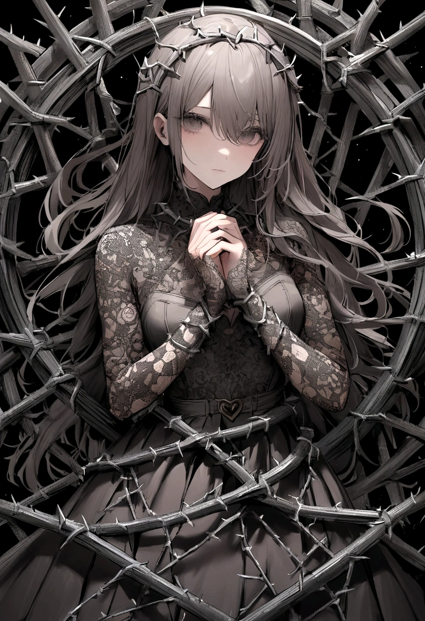 Make a heart wrapped in metal thorns, It&#39;s for the cover of a song 