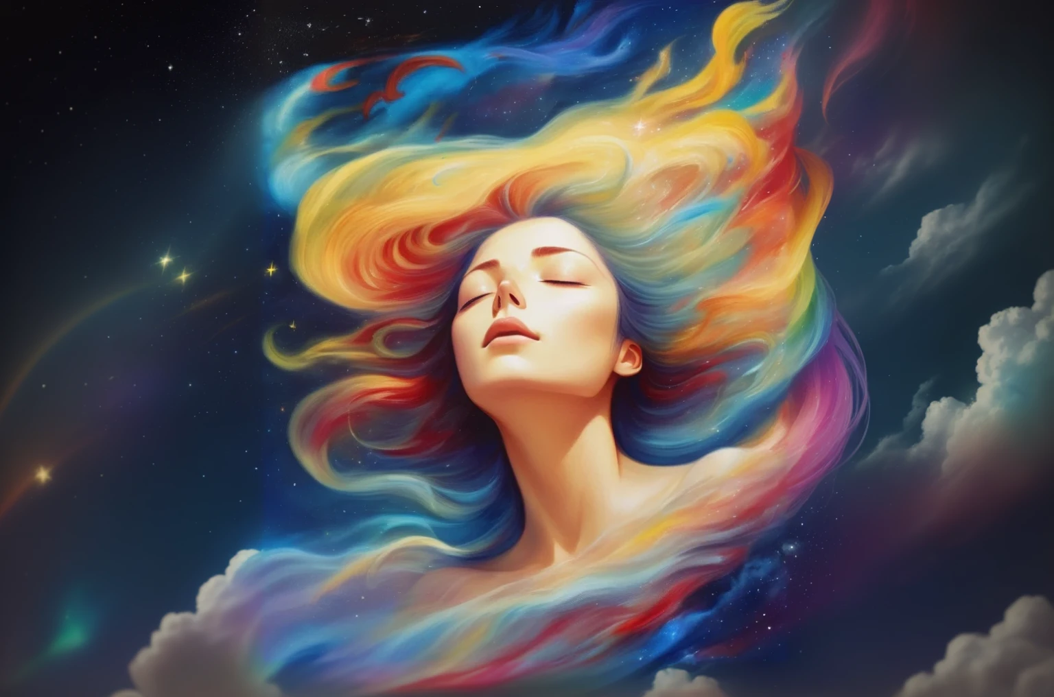 Wavering Clouds、Rainbow colors、Colorful、Twinkling Star、Flickering Smoke