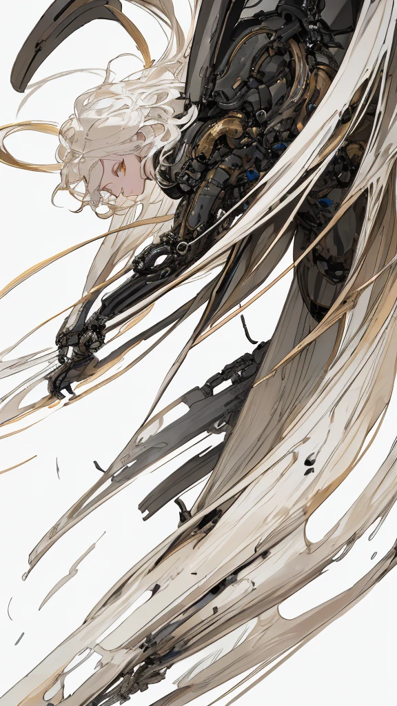 masterpiece, Highest quality, Observe the audience, length Hair, Fresh, (Wavy Hair:0.7),
White Theme, ((((Gray ruins,)))),Human whole body,See-through leotard,Front view,Golden Eyes,Bright Eyes,length, Pure white straight hair,Small breasts、A light smile,(Full Shot),Ultra-high resolution,Accurate,Very detailed,Awards,Attention to detail,Highest quality,8K、High Leg、mysterious、Quiet abandoned cityscape、mechanical