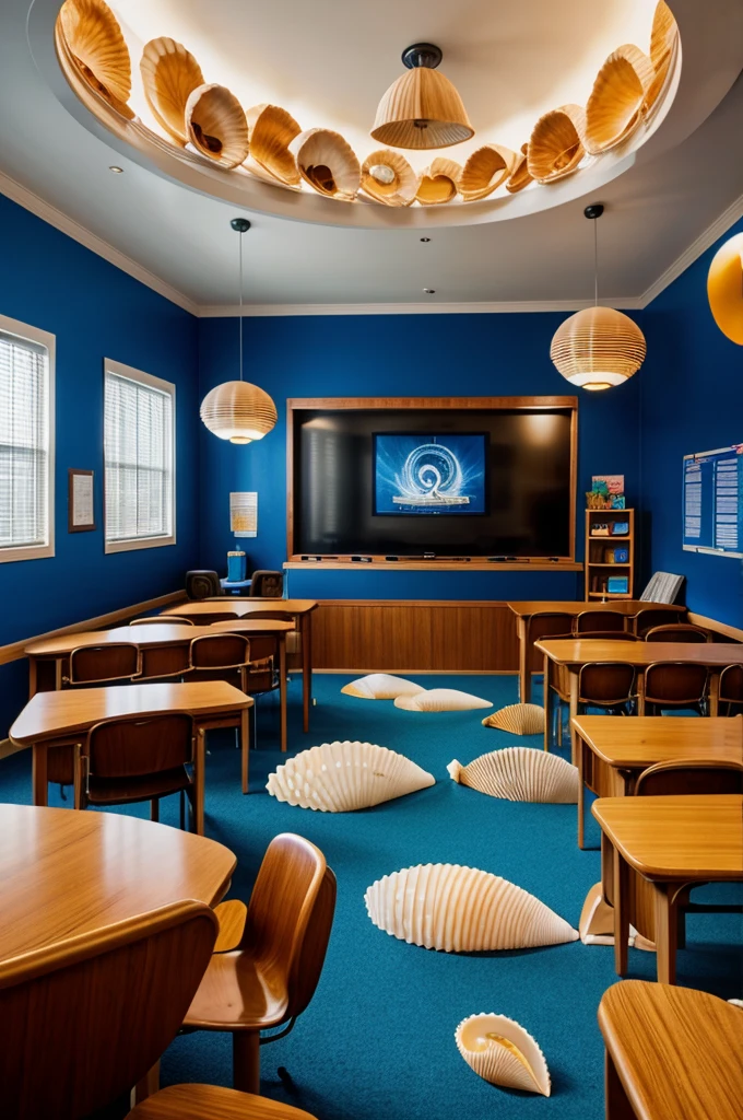 Nautilus shell shaped classroom