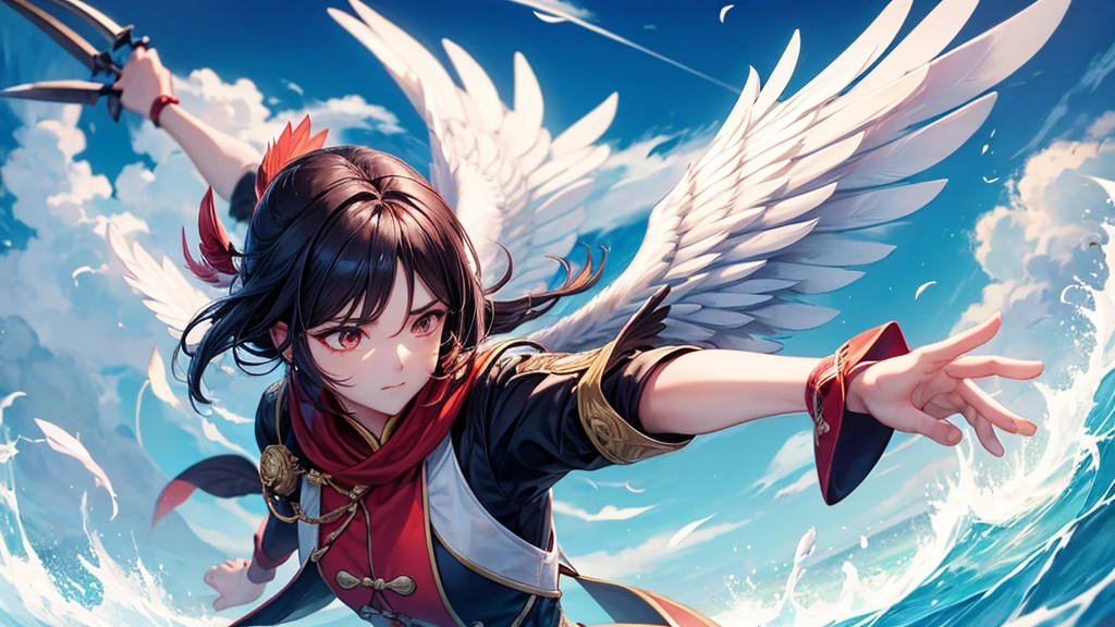 Canghai Jingwei feather wings bird wings anthropomorphic wave knife