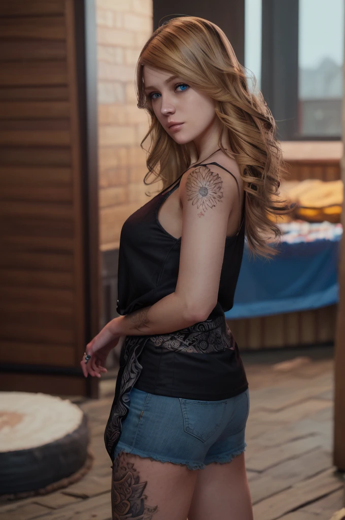 Masterpiece, Best quality,, (photorealistic1.4), (UHD), (epiCRealLife), (flashphoto), (blue eyes), (astrid_hofferson headband), (photorealistic1.4),, (??????????????), (red tank top) (Chloe Grace Moretz), (chl03gm), (Astrid Hofferson armor Costume), (astrid_Character outfit), (Astrid Armor) (AstridWaifu), ( (Medieval indoor), (lying on the bed), (lying on back), , Chloe Grace Moretz smile