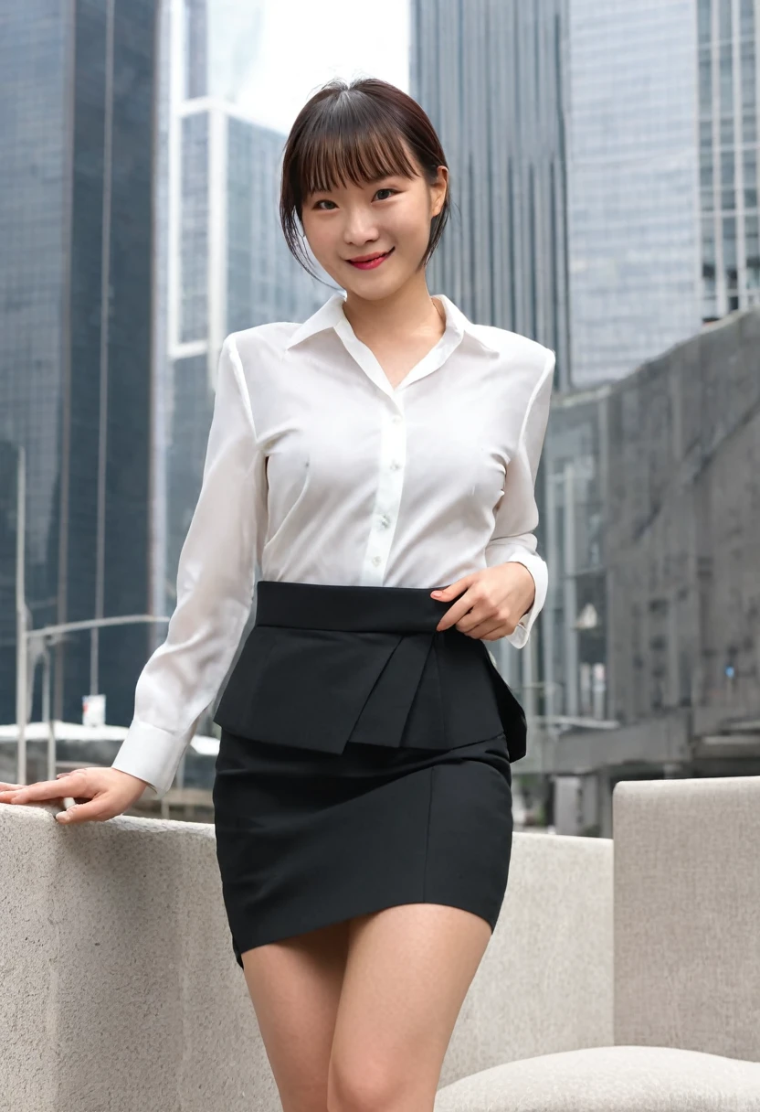 (8K、RAW Photos、Highest quality、Masterpiece: 1.2)Highest quality, masterpiece, Ultra-high resolutionHighest quality歩道に立つWoman in a suit,((40-year-old woman))、Hairstyle with bangs、(short hair)、Hair styles of different lengths、(8K, RAW Photos, Highest quality, Tabletop: 1.2),、(Realistic, Realistic: 1.3), Cityscape, Day, Sunny Morning, Professional Lighting, Photon Mapping, White shirt, (Woman in a suit,) (Silk Suit)、Pencil Skirt、Tight Skirt、((Delicate photo)),(女の子の詳細なRAW Photos), (Tabletop:1.25), (Highest quality:1.6), (Ultra-high resolution:1.5), (Realistic:1.75), 8K resolution, Super detailed,Cinema Lighting,(Skirt flip:1.2)、Browsing Caution:1.1、the wind is strong、smile、I flipped up my skirt、(Simple panties)、Sexy Woman