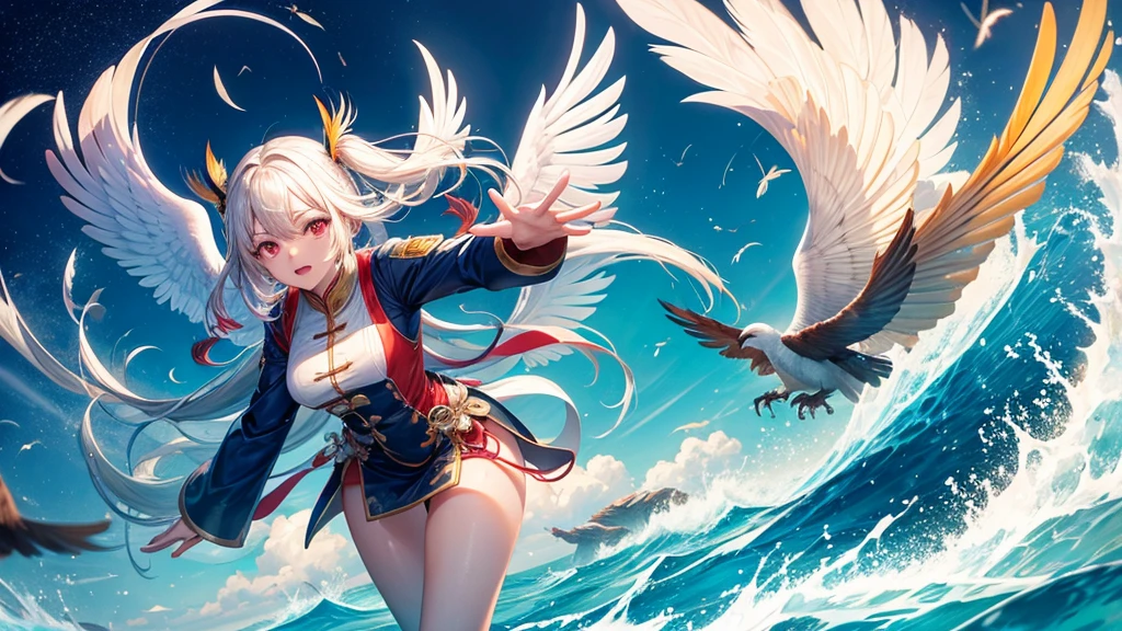 Canghai Jingwei feather wings bird wings anthropomorphic wave gun