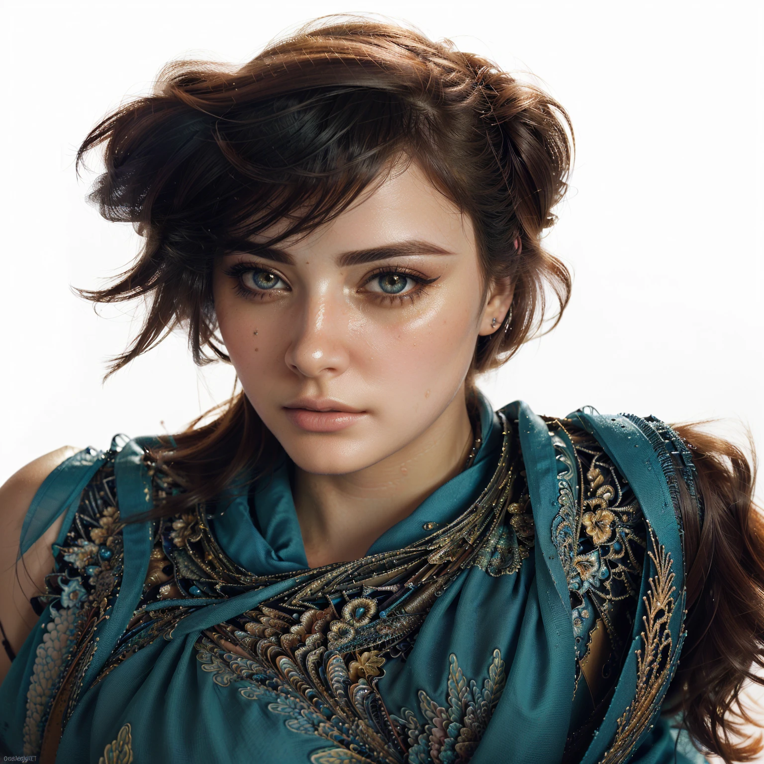 (masterpiece, top quality, best quality, official art, beautiful and aesthetic:1.2), (1girl:1.3), extreme detailed, (fractal art:1.3), colorful, highest detailed, intricately detailed, highly detailed, cinematic lighting, volumetric lighting, dramatic lighting, lush colors, vibrant colors, vivid colors, neon colors, striking colors, striking contrast, hyper detailed, hyperrealistic, photorealistic, studio lighting, octane render, highly detailed face, beautiful detailed eyes, beautiful detailed lips, extremely detailed eyes and face, long eyelashes, beautiful skin, elegant pose, graceful pose, serene expression, contemplative expression, dreamy expression