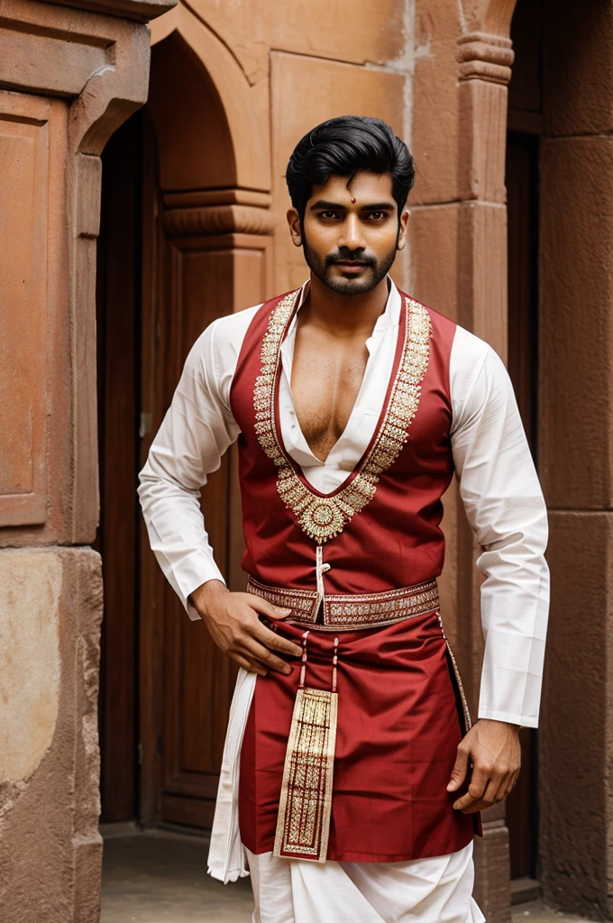 Create a Indian man with traditional outfit