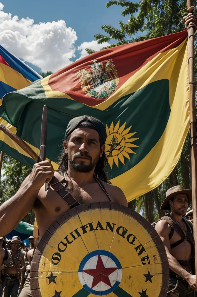 /imagine the quindio sports shield with machetes beers flags and say the berlin