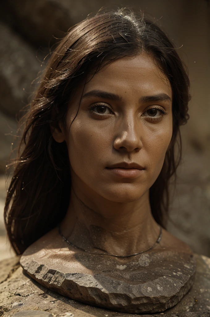 Reconstruction of ancient humans, fossil images, and stone tools