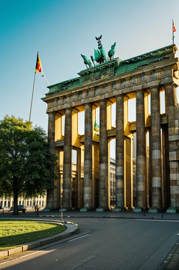 /Imagine a flag that says Berlin with the colors green, white and yellow.
