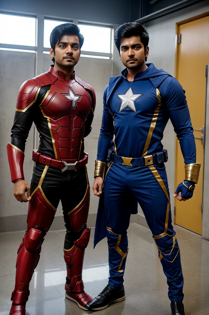 Two friends name Anurag and ankit in Marvel heroes costume