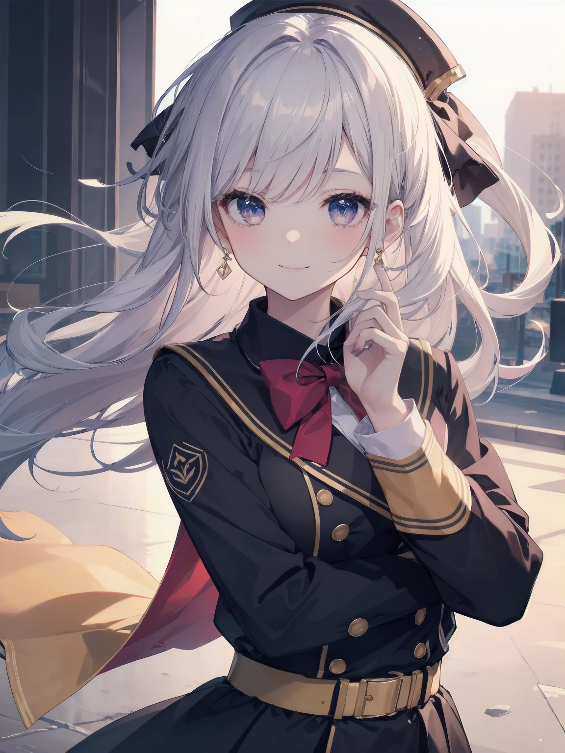 Masterpiece of detail, top quality, 1 girl, 独奏, Enhanced Dynamic Perspective,Cute pretty beautiful girl,Brand JK uniform,Look at me and smile,Simple Background,Masterpieces,high quality,16K resolution,Super quality,Accurate,Cinema Lighting,