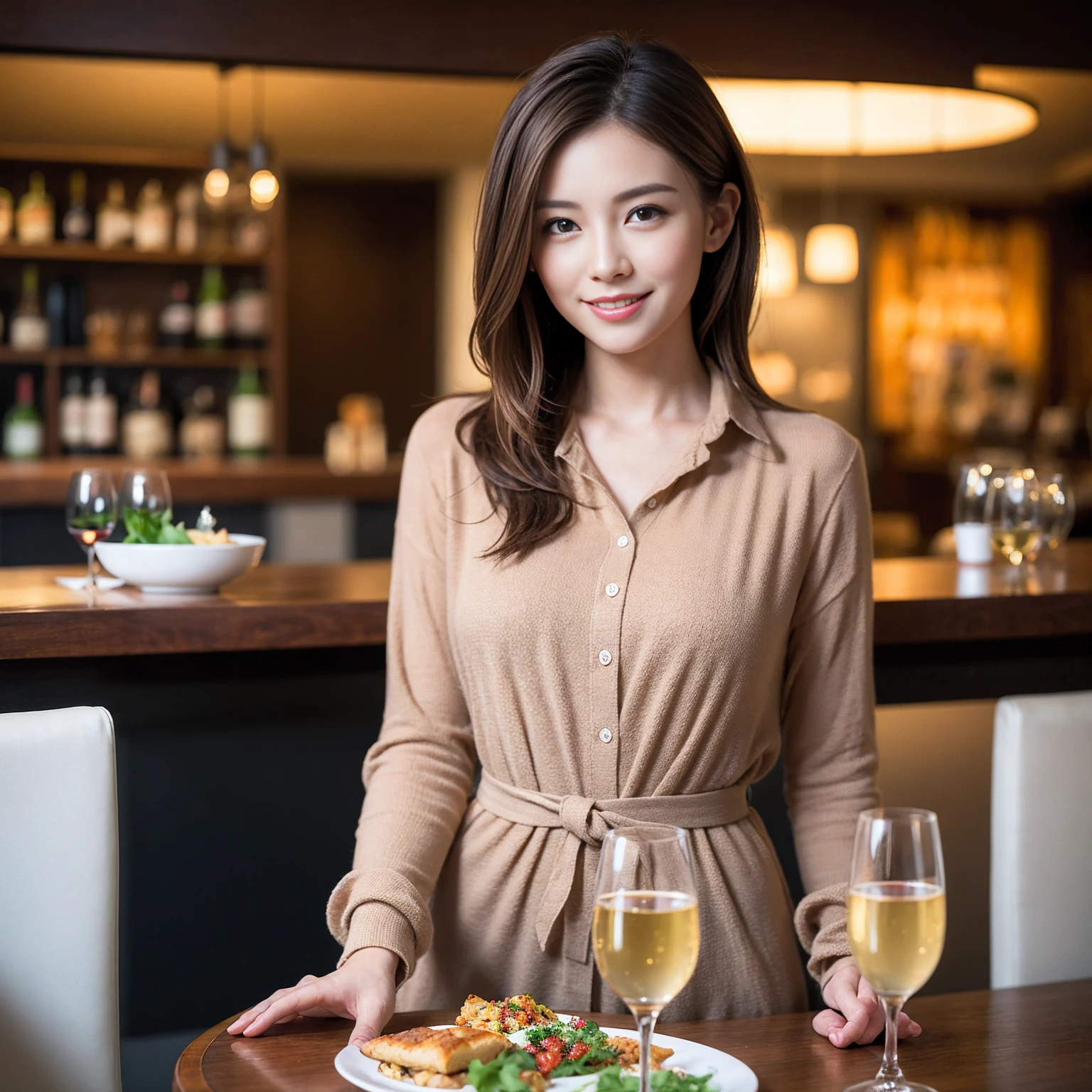 ((Highest quality、8K、masterpiece:1.3))、slimカップル、modelカップル、(Realistic, Intricate details:1.2), full-course dinner、Wine Party、Amazing view of the sunset sky and clouds、A bright smile、The wonderfulness of smile、Bright image、The beauty of wine, Beautiful Face, blue eyes, The light shines on your face, Blushing, short hair,Bright Face、 (Age 37), 39 years old, red wine 、Appetizers、Italian food、Wine bottle、Champagne、sparkling wine、Two beauties、Brown Hair、Shortcuts、Long sleeve shirt、dress、Beautiful woman 1, (slimな顔), (The body is slim), (Brown Hair), (Shortcuts), cheeks turn a little red,Attractive beauty、restaurant, In a prominent place (From the waist up) Nova Frog Style, actress, model, Upper Body, White wine, slim, wine glass, 中央に置かれたwine glass, smile, (smile: 1.15), Beautiful fine grain, Depth f/2,saturation, High Contrast, Strong light and shadow,Moist Body:1.5、3D texture、Delicate eyes、Brown Hair、The hair is very shiny、