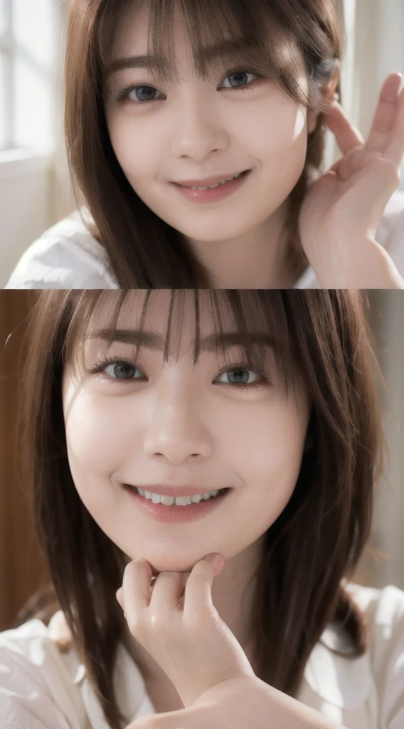 dress、(Realistic:1.4)、(hyper Realistic:1.4)、(Realistic:1.3)、(Smooth lighting:1.05)、(映画の照明Improvement of quality:0.9)、32k、One Girl、20-year-old girl、Realistic lighting、Backlight、Facial Light、Ray Tracing、(Bright light:1.2)、(Improvement of quality:1.4)、(Highest quality real texture skins:1.4)、Detailed、Face drawn in detail、quality eyes、(tired, Sleepy and satisfied:0.0)、 Face close-up、T-Shirts、(Enhances the body line:1.1)、(Enhances the beauty of skin texture:1.1)、((Suzuichi Hirose))、