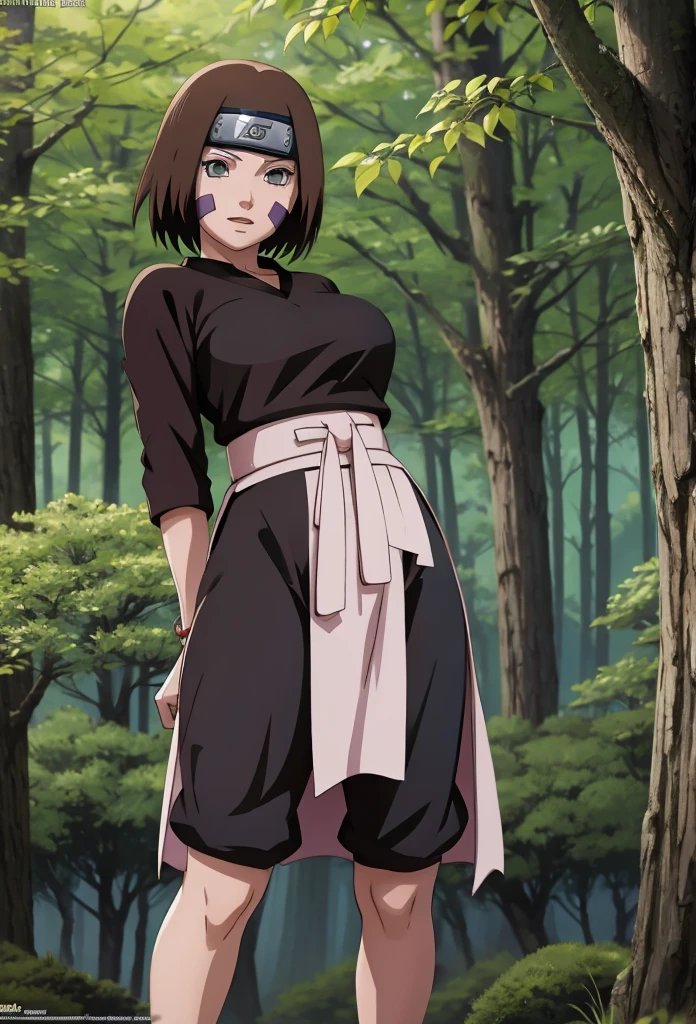 Masterpiece,Solo,1girl,Rin Nohara,(Naruto),Big Breasts,Pussy,Perfect Body,Sexy Body Hot,High Quality,High Resolution,Photograph 16K,Short Hair,Beautiful,Beautiful Woman,Naked,All Background 