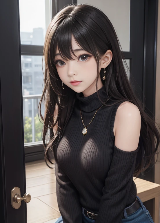 (最高qualityのディテール)、Practical、8K Ultra HD、high resolution、(A girl:1.2),(Fatal Beauty,Glamorous beauty) ,(Flexible and powerful physique),(Sensual charm),(Mysterious charm:1.1),(Charming silhouette),The 超detailedな、高qualityのテクスチャ、Intricate details、detailed、非常にdetailedなCG、高qualityの影、detailed 美しく繊細な顔、detailed 美しく繊細な目、Written border depth、Ray Tracing、20th Generation、Cute K-pop Girls、(The face of Ulsan, South Korea)、Thin face、(URZAN-6500-v1.1:0.6)、Purebred face_v1、Glowing eyes、Perfect body、 Viewer display、Realistic girl rendering, 8k Artistic german bokeh, Enchanting girl, Real girl, Gurwitz, Gurwitz-style Artwork, Girls role play, Practical 3D style, CGStation hot topics,, 8K Portrait Rendering,(Girl with sparkling eyes:1.2)、Glossy lips、high resolution, Best image quality, 最高quality, Practical, 超detailedな, Photo-realistic, 4K 8K Ultra HD Full Color RAW Photos, Fujifilm(Medium Format), Hasselblad, Carl Zeiss, Incredible dynamic range photography(Utilities_Art:Smooth-768:1.1),high resolution, High pixel count, 明確なdetailed, Clear images, Natural color reproduction, Noise Reduction, High fidelity, quality, Software Improvements, upgrade, optimization, Professional-grade retouching, 1. Knitted sweaters: To protect yourself from the cold、Knitted sweaters選択してください、Sweater wraps the hips。 2. Knee-high boots: What does an oversized coat include?、足首からふくらはぎまでカバーするKnee-high bootsとの組み合わせ。Boots are black or dark brown,Very chic.、Gives a fashionable impression。 3. Accessories: シンプルなゴールドまたはシルバーのAccessoriesを選択してください、Add elegance to your outfit。For example、Long necklaces and large earrings are recommended.。 4. compensateと髪型: compensate, Choose a natural color that matches your skin。curls、通过创造松散的curls、Appeal to softness。 5. No cover: Perfect for breast shape,Can highlight nipples。