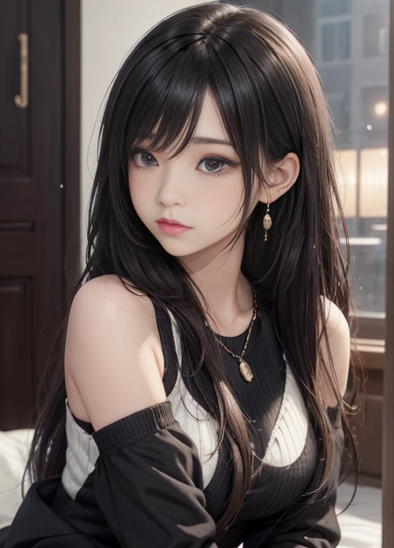 (最高qualityのディテール)、Practical、8K Ultra HD、high resolution、(A girl:1.2),(Fatal Beauty,Glamorous beauty) ,(Flexible and powerful physique),(Sensual charm),(Mysterious charm:1.1),(Charming silhouette),The 超detailedな、高qualityのテクスチャ、Intricate details、detailed、非常にdetailedなCG、高qualityの影、detailed 美しく繊細な顔、detailed 美しく繊細な目、Written border depth、Ray Tracing、20th Generation、Cute K-pop Girls、(The face of Ulsan, South Korea)、Thin face、(URZAN-6500-v1.1:0.6)、Purebred face_v1、Glowing eyes、Perfect body、 Viewer display、Realistic girl rendering, 8k Artistic german bokeh, Enchanting girl, Real girl, Gurwitz, Gurwitz-style Artwork, Girls role play, Practical 3D style, CGStation hot topics,, 8K Portrait Rendering,(Girl with sparkling eyes:1.2)、Glossy lips、high resolution, Best image quality, 最高quality, Practical, 超detailedな, Photo-realistic, 4K 8K Ultra HD Full Color RAW Photos, Fujifilm(Medium Format), Hasselblad, Carl Zeiss, Incredible dynamic range photography(Utilities_Art:Smooth-768:1.1),high resolution, High pixel count, 明確なdetailed, Clear images, Natural color reproduction, Noise Reduction, High fidelity, quality, Software Improvements, upgrade, optimization, Professional-grade retouching, 1. Knitted sweaters: To protect yourself from the cold、Knitted sweaters選択してください、Sweater wraps the hips。 2. Knee-high boots: What does an oversized coat include?、足首からふくらはぎまでカバーするKnee-high bootsとの組み合わせ。Boots are black or dark brown,Very chic.、Gives a fashionable impression。 3. Accessories: シンプルなゴールドまたはシルバーのAccessoriesを選択してください、Add elegance to your outfit。For example、Long necklaces and large earrings are recommended.。 4. compensateと髪型: compensate, Choose a natural color that matches your skin。curls、通过创造松散的curls、Appeal to softness。 5. No cover: Perfect for breast shape,Can highlight nipples。