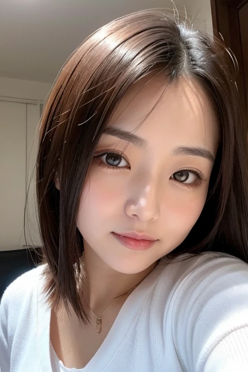 A face waiting for a kiss, forehead showing, beautiful face, Japanese, sex, attractive lips, late 20s, married woman