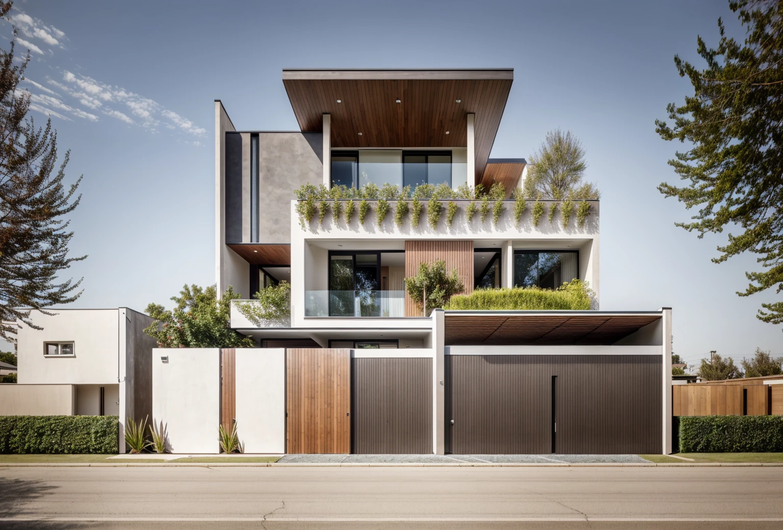 1 MODERN house, cafe area:1.4, main material by white wall and wood, large yard, 1 road passes in front of the house, (Photo brute, real, best quality, head of'artwork:1.2), avoir l'modern and minimalist look, 1 route devant la maison, lumière annulaire Shime, brightness of light'interior:1.2, dynamic lighting:1.3, (hyper realistic, photo-realistic:1.2), High quality, (dark lighting:1.2), perfect lighting, archquotidiennement