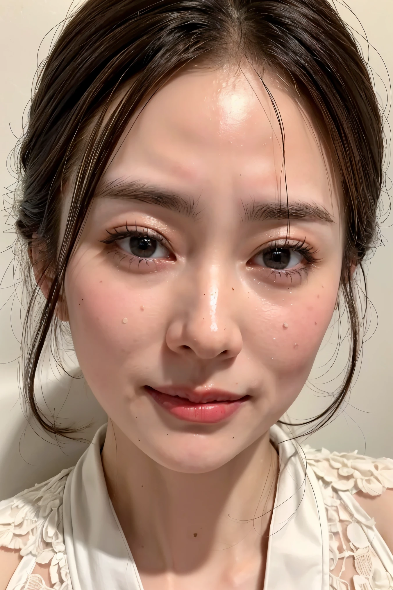(Realistic:1.3、Ultra HD、Ultra-high resolution、8K、Japanese Housewife、寝室でBlowjobチオをするMature Woman:1.5、At the bed)、((Look Viewer:1.8))、(Extremely realistic skin texture:1.4)、(Realistic:1.3)、short hair、((Embarrassed expression:1.5))、(blonde:1.5)、48-year-old woman、Mature Woman、Ponytail Hairstyles、(Brown eyes:1.3)、(Face close-up:1.38)、(Sweaty:1.2)、(Nipplesを見せる)、((衣服から突き出たNipples,))、dress、美しいNipples、Nipples、(Shooting from the side:1.1)、Drooling、((Facial:1.4、Blowjob、Facial ejaculation:1.4、Bukkake))、Browsing Caution:1.4、