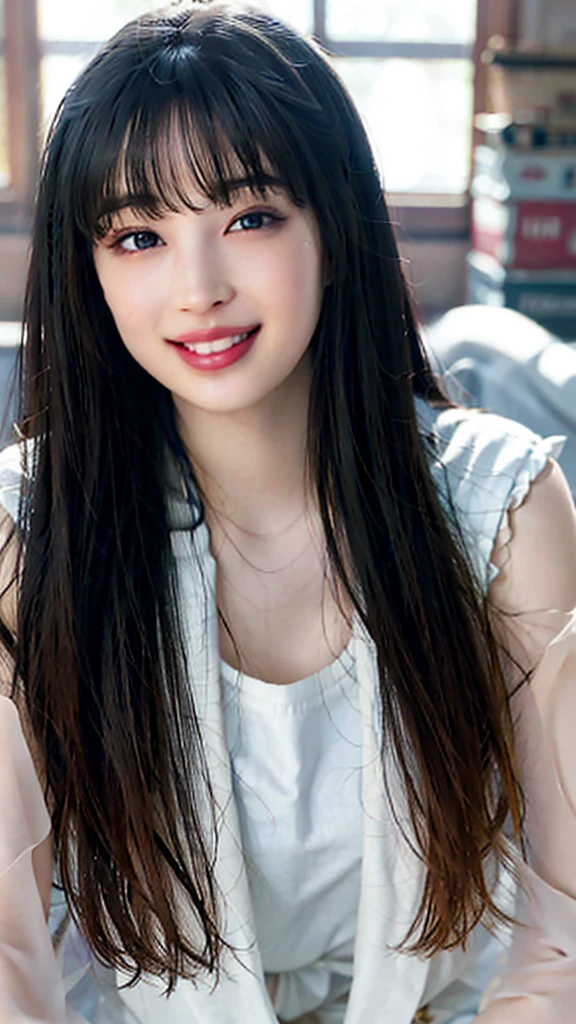 Beauty, Mystical Eyes、Big 、Super sexy、Pale skin、Shiny Hair、Super long hair、Loose and fluffy perm、Close to blonde、Are fat、fat、smile、Heavy makeup、Pink lipstick、Thick lipoisturized lips、Plump、Voluptuous、Indian、looking at the camera、Has bangs、Bangs fall on the forehead、Frivolous、Gal High School Student、I&#39;m rubbing my breasts、blue sky、White cloud、Pool
