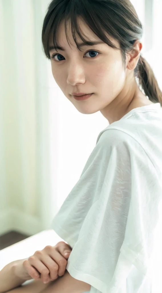 dress、(Realistic:1.4)、(hyper Realistic:1.4)、(Realistic:1.3)、(Smooth lighting:1.05)、(映画の照明Improvement of quality:0.9)、32k、One Girl、20-year-old girl、Realistic lighting、Backlight、Facial Light、Ray Tracing、(Bright light:1.2)、(Improvement of quality:1.4)、(Highest quality real texture skins:1.4)、Detailed、Face drawn in detail、quality eyes、(tired, Sleepy and satisfied:0.0)、 Face close-up、T-Shirts、(Enhances the body line:1.1)、(Enhances the beauty of skin texture:1.1)、((Suzuichi Hirose))、