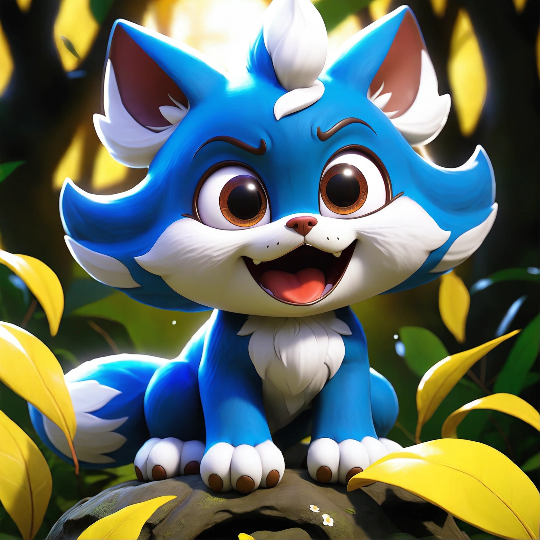 Suddenly, Chao Jam heard a loud howling sound coming from the bushes. The leaves nearby trembled.
