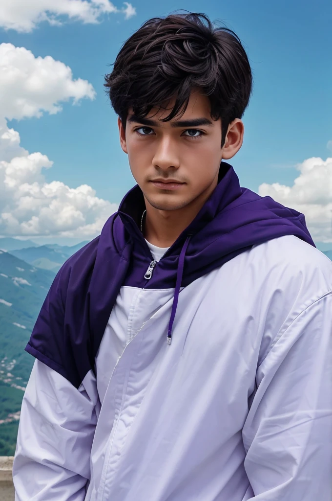 ((best quality)) a boys set cry inside the cloud colour perple