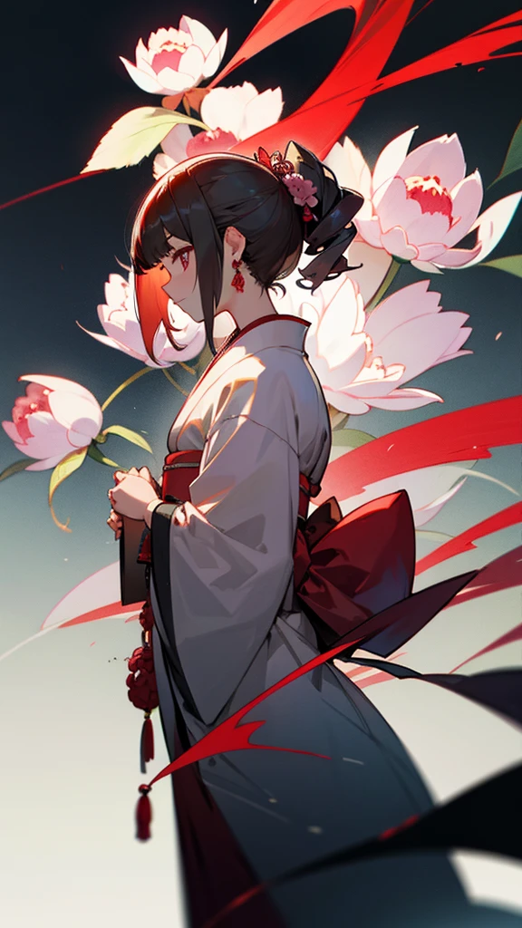kimono Peony stalk